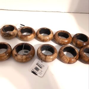 Bed, Bath‎ & Beyond Bone Bangle Set Of 10 Napkin Rings New